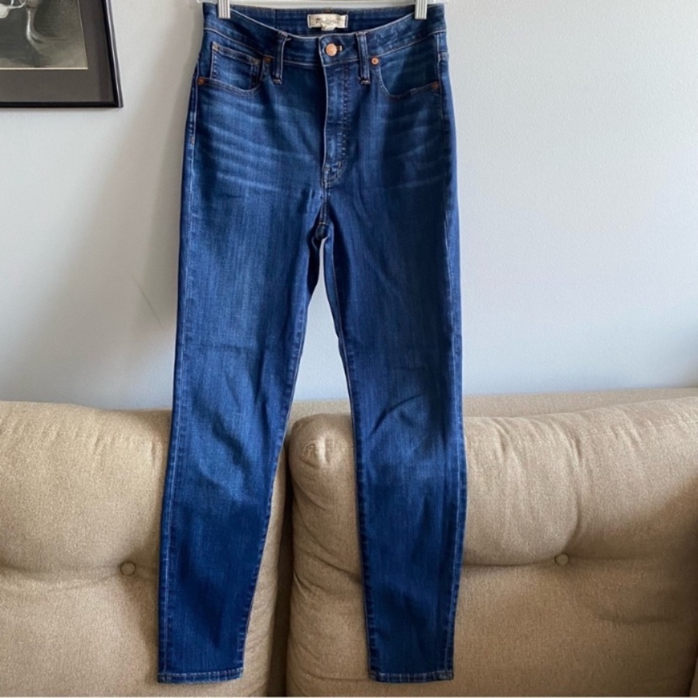 Madewell Jeans High Waist Skinny Blue Stretch Curvy High Rise in Sussex 27